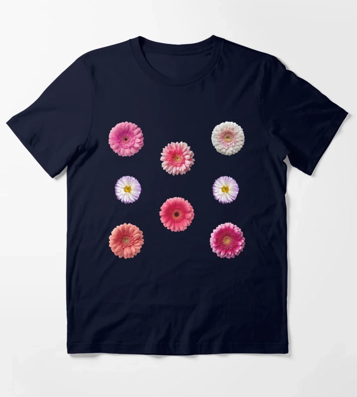 soft pink flower sticker pack T-Shirt Navy