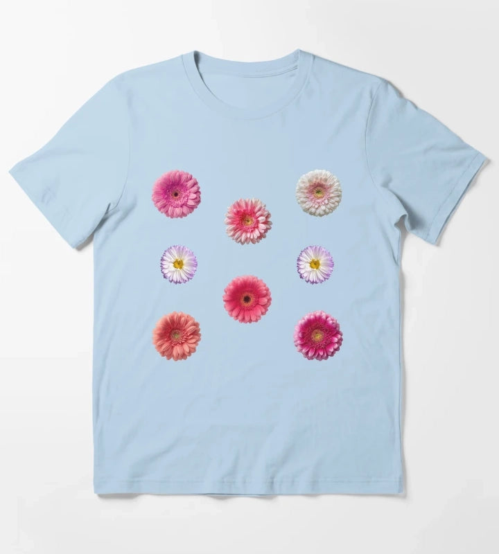 soft pink flower sticker pack T-Shirt Sky Blue