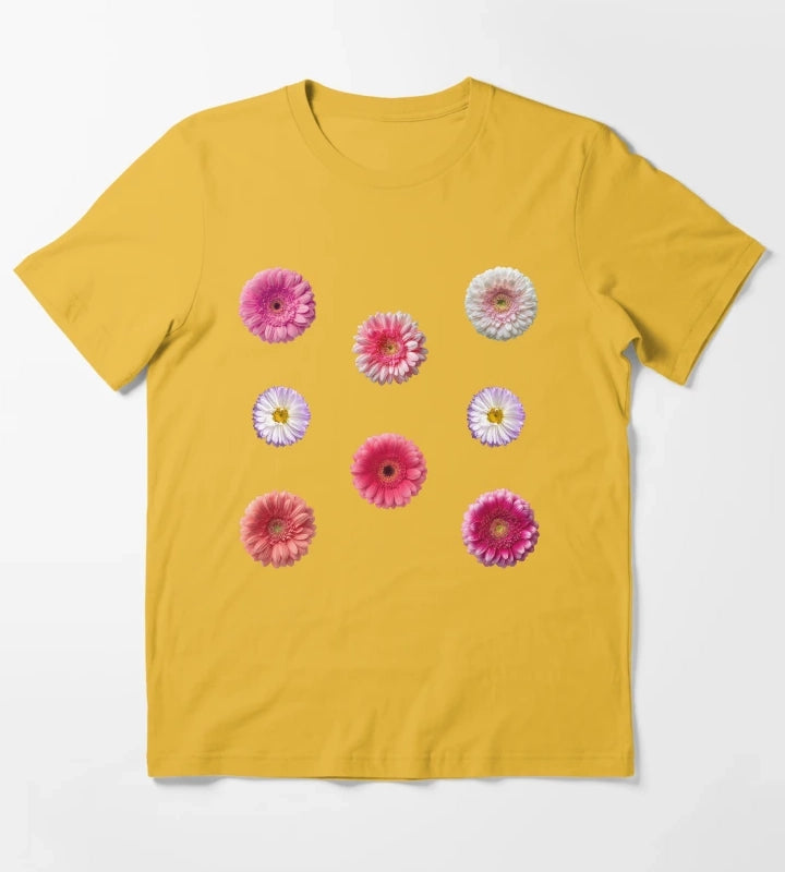 soft pink flower sticker pack T-Shirt Yellow