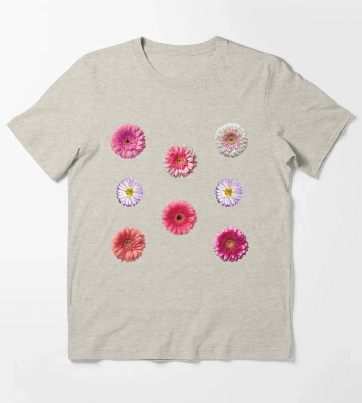 soft pink flower sticker pack T-Shirt Cream