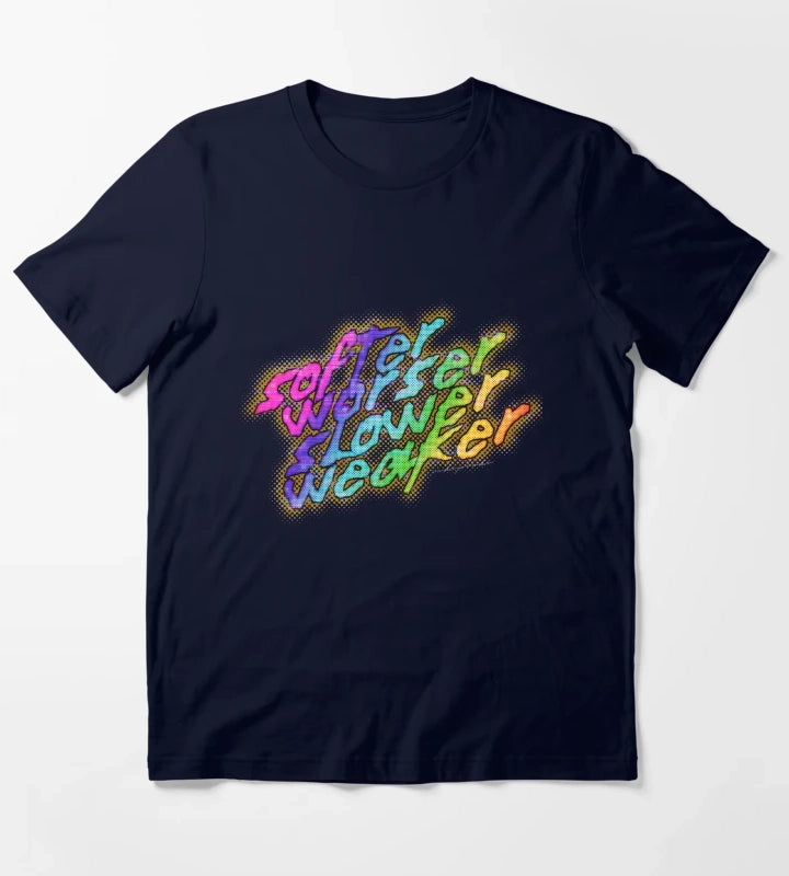 softer worser slower weaker T-Shirt Navy