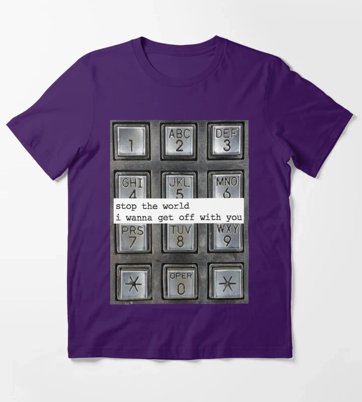 stop the world T-Shirt Purple