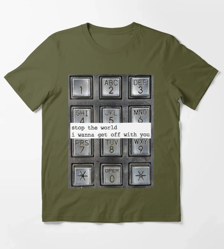 stop the world T-Shirt Olive Green