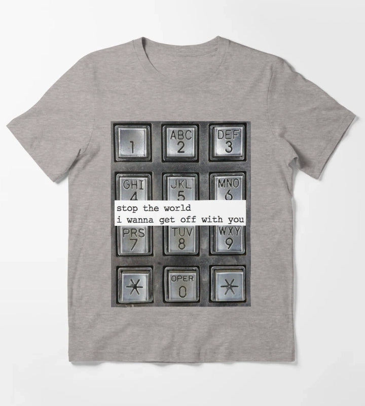 stop the world T-Shirt Heather Grey