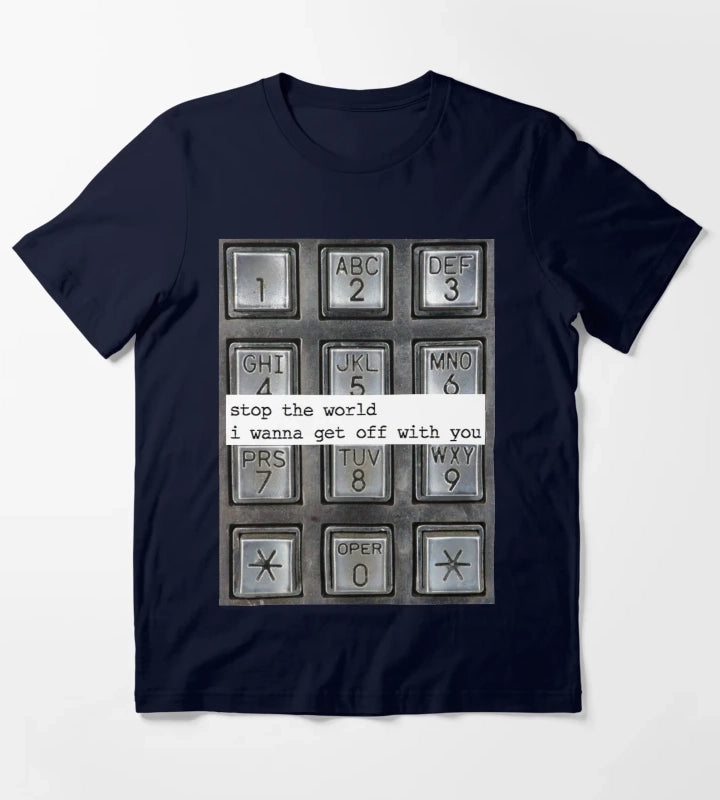 stop the world T-Shirt Navy