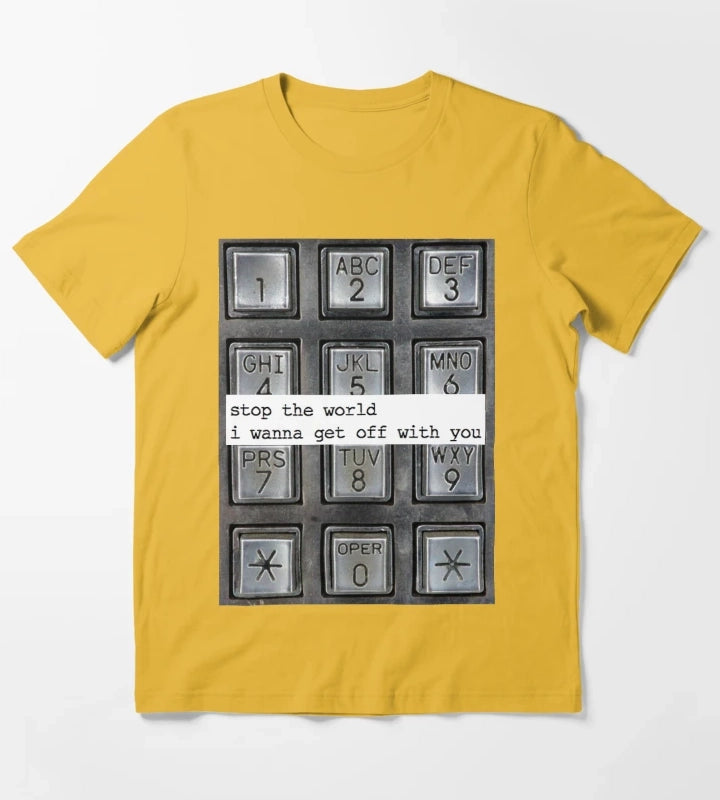 stop the world T-Shirt Yellow