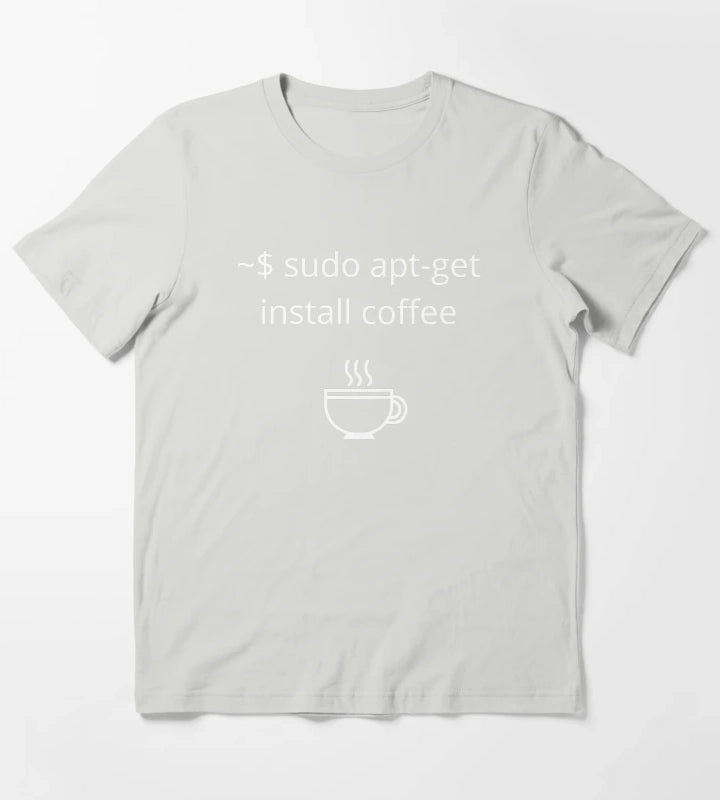 sudo aptget install coffee T-Shirt Light Grey
