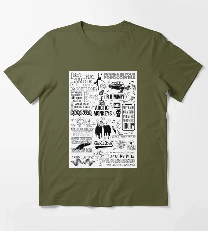sweet monkeys memories T-Shirt Olive Green