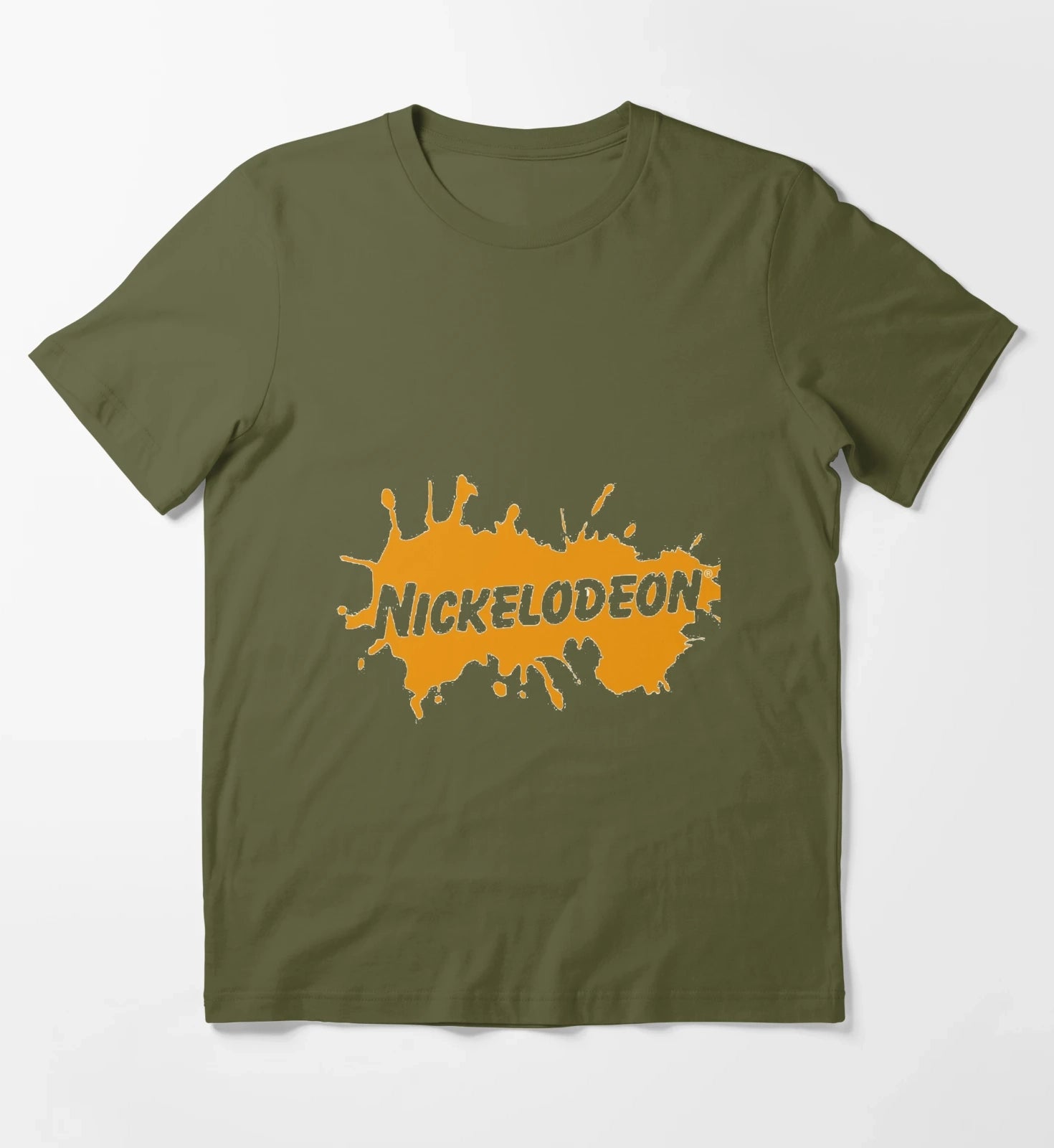 the nickelodeon logos T-Shirt Olive Green
