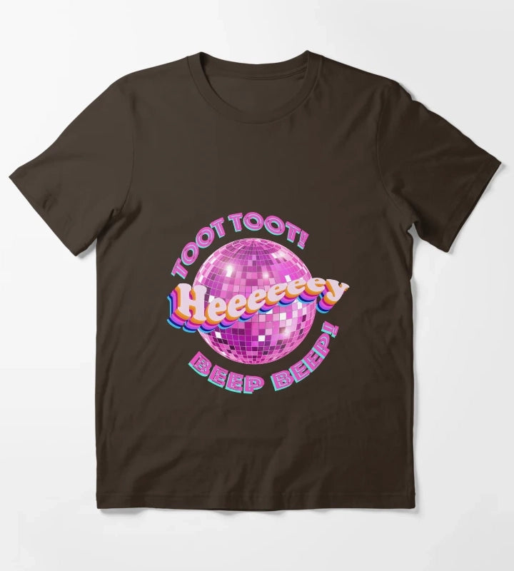 toot toot beep beep T-Shirt Brown