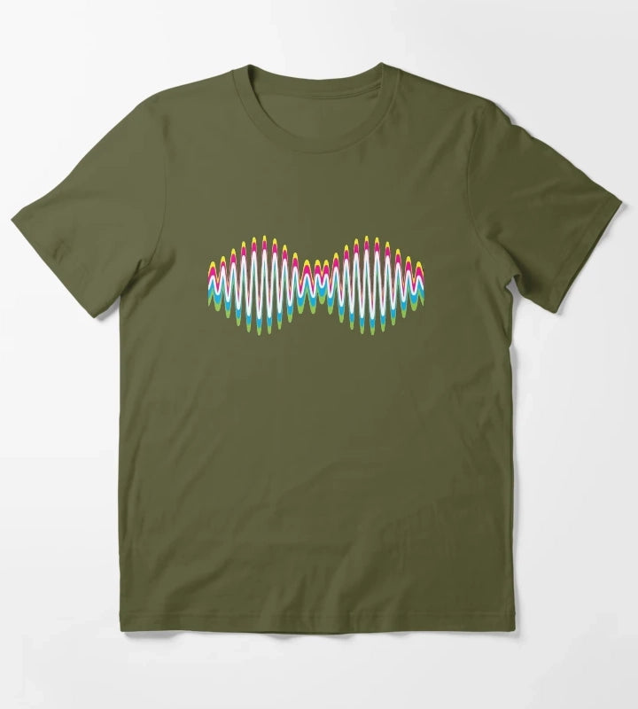 wave monkeys colorful T-Shirt Olive Green