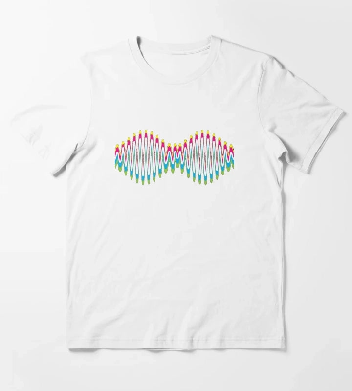 wave monkeys colorful T-Shirt White
