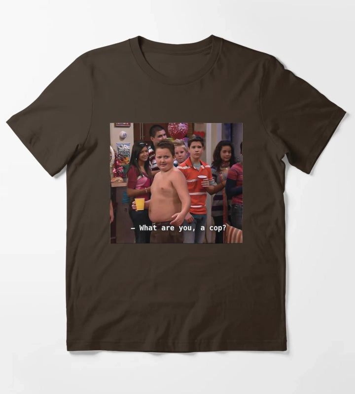 what are you a cop T-Shirt Brown