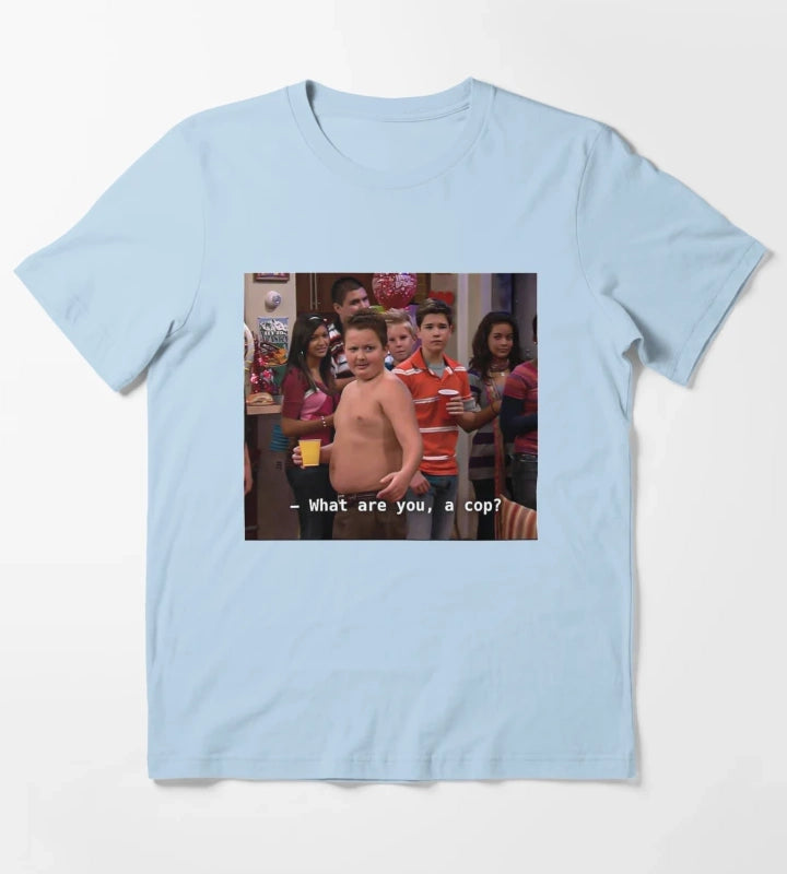 what are you a cop T-Shirt Sky Blue