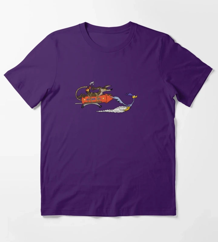 win Roadrunner El correcaminos coyote T-Shirt Purple