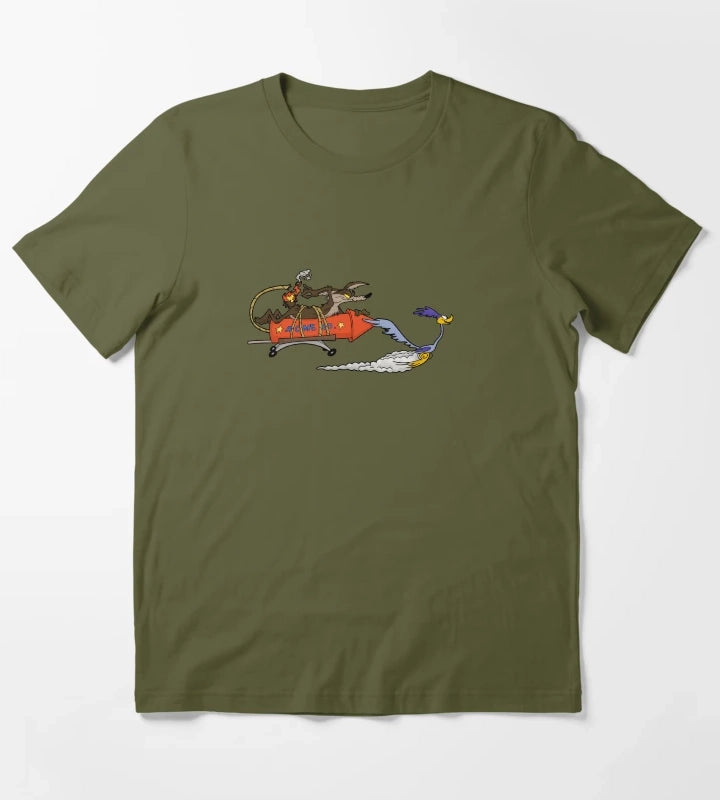 win Roadrunner El correcaminos coyote T-Shirt Olive Green