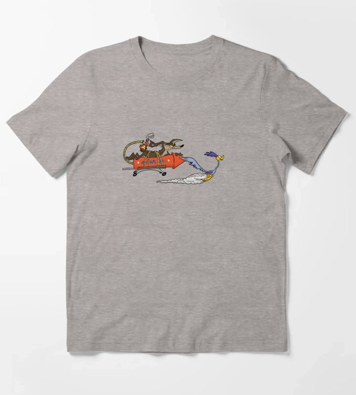 win Roadrunner El correcaminos coyote T-Shirt Heather Grey