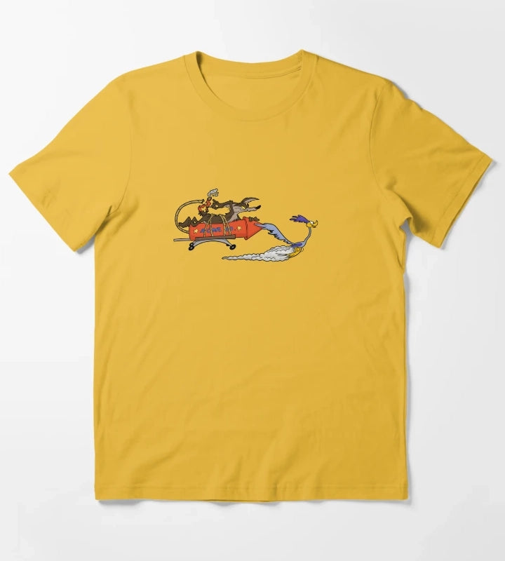 win Roadrunner El correcaminos coyote T-Shirt Yellow