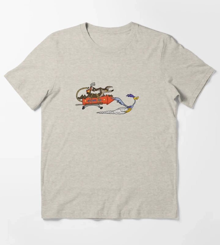 win Roadrunner El correcaminos coyote T-Shirt Cream