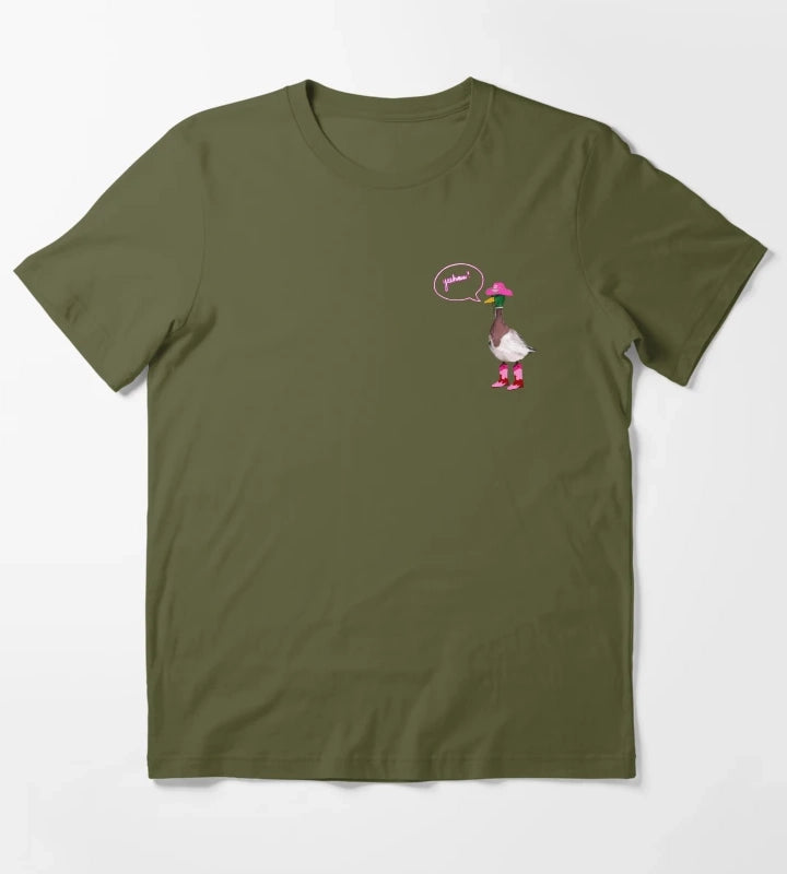 yeehaw duck cowgirl T-Shirt Olive Green