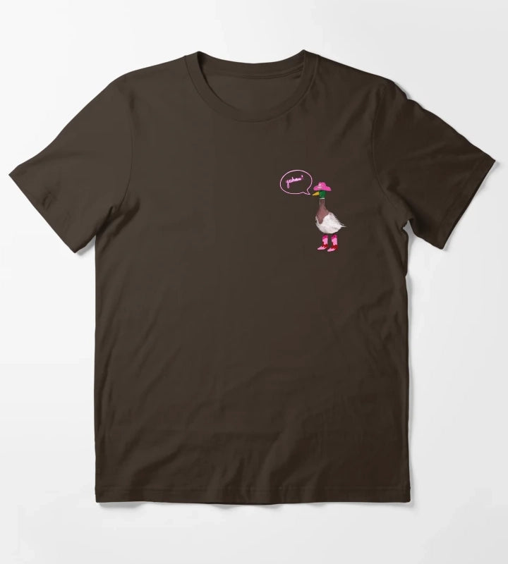yeehaw duck cowgirl T-Shirt Brown