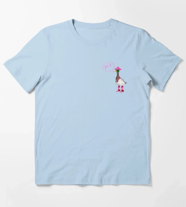 yeehaw duck cowgirl T-Shirt Sky Blue