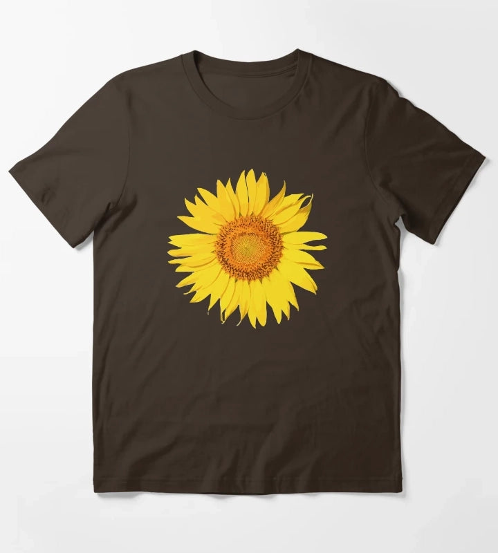 yellow daisy T-Shirt Brown