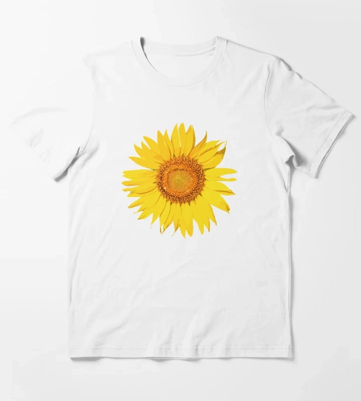 yellow daisy T-Shirt White