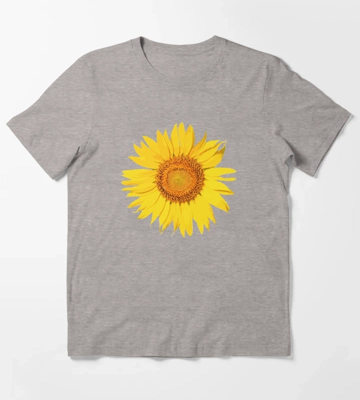 yellow daisy T-Shirt Heather Grey